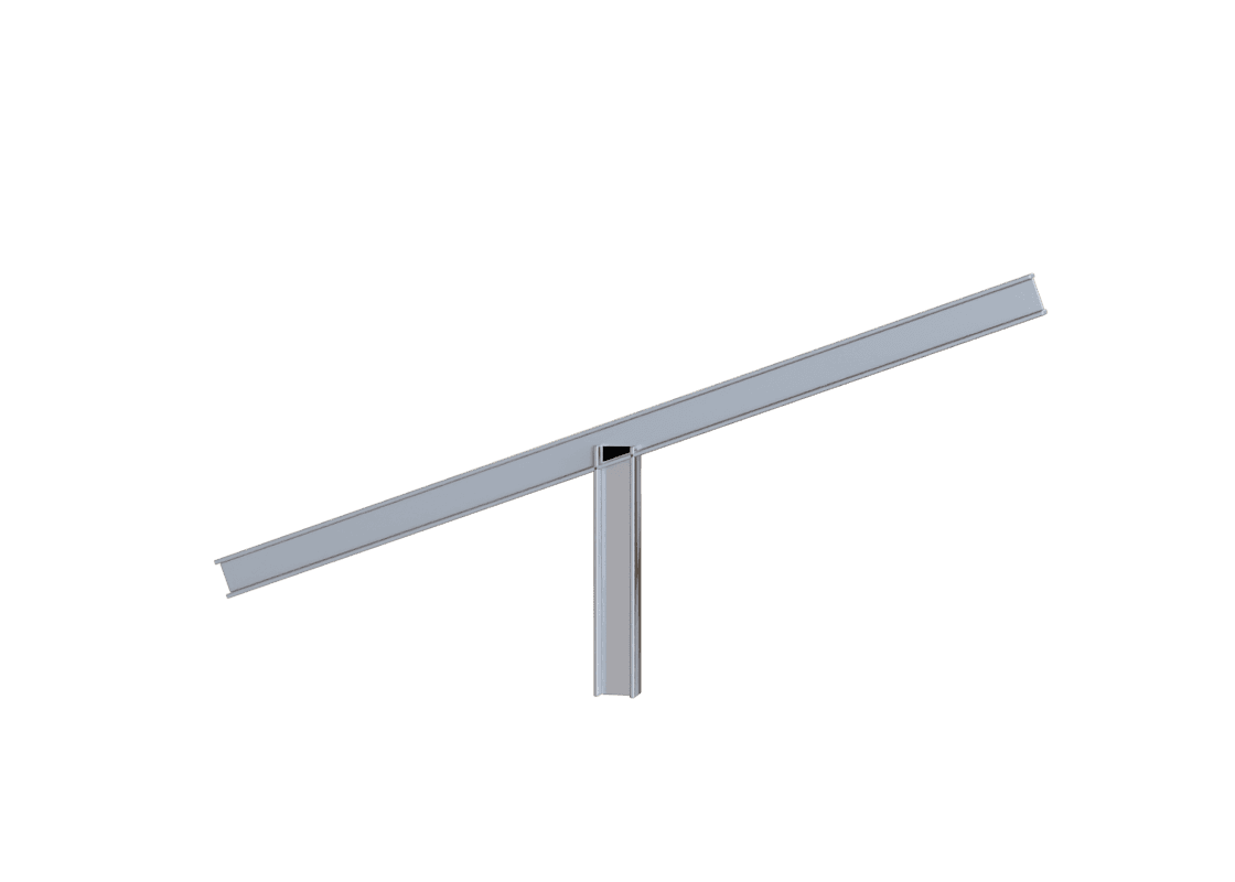 Single Post fixed-tilt ground-mount diagram