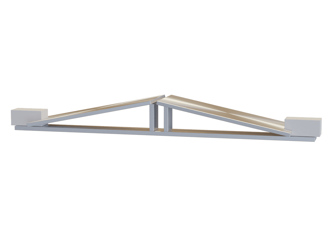 Flat Roof — East-West mounting diagram