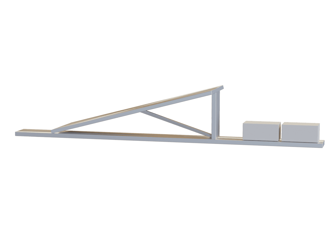 Flat Roof — Tilted mounting diagram