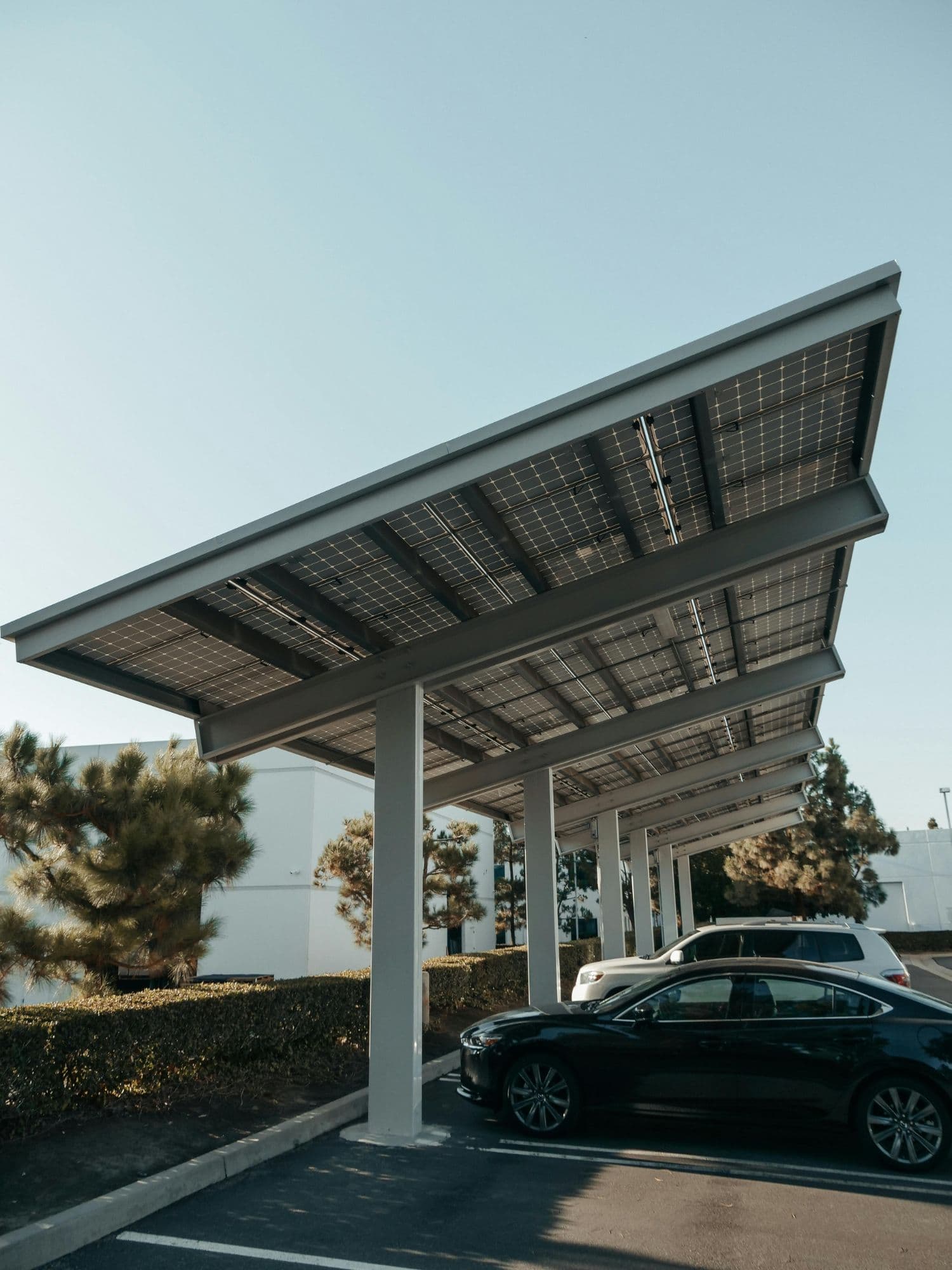 Commercial solar carport structures
